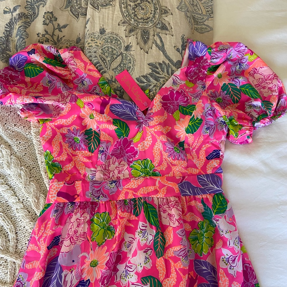 Lilly Pulitzer Grace Tiered Midi Dress - size 16